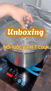 NỒI LUỘC GÀ 1 ĐÁY INOX 430 HT COOK NẮP KÍNH SỬ DỤNG ĐƯỢC TRÊN MỌI LOẠI BẾP