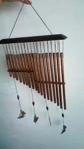 18-Pipe Classic Wooden and Metal Wind Chime