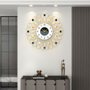 Tối Giản Bắc Âu Loạt Nghệ Thuật Đồng hồ treo tường Hot Bán Nhà đơn giản cho phòng khách Và Thời Trang Câm cổ điển sáng tạo Đồng Hồ Trang Trí 60*60Cm