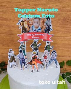 Topper Naruto Custom Foto untuk Hiasan Kue Ulang Tahun / Ultah Anak Karakter (Toper Cake)