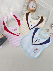 แพ็ค5ชิ้นเพิ่มความยาวเพิ่มความยาวผ้าฝ้ายสองด้าน Baobao ใหญ่ผ้าซับน้ำลายกันน้ำสำหรับเด็กผ้ากันเปื้อนสำหรับป้อนอาหารเด็กทารกสี่ฤดู