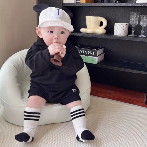 Ultra-Thin Baby Socks 0-3 Months Summer Long Tube Mosquito Proof Boys Spring Summer Long Black White Mid-Calf Over-Knee