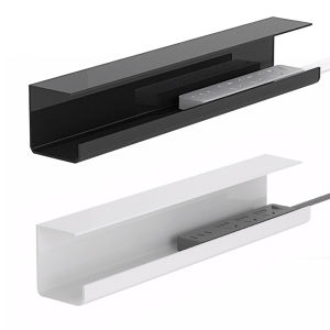 Vktech Heavy Duty Metal Cable Storage Rack with Self Adhesive Design for Power Strip Cables