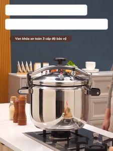 Nồi áp suất bếp từ 3 đáy 8L-50L GORILLA CHEF van khóa an toàn 3 cấp độ bảo vệ chống cháy nổ