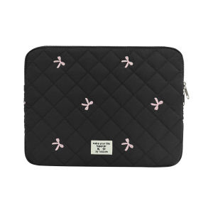 Bow Embroidery Laptop Sleeve Case 13 14 15.6 16 Inch For Macbook Air 13 Pro Xiaomi Lenovo Dell Notebook Soft Case11“ ipad Case