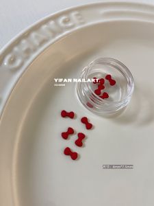 Phụ Kiện Làm Móng Tay Phong Cách Mới Năm Mới Đỏ Vàng Ruy Băng Thắt Nút Quả Mọng May Mắn Phụ Kiện Làm Đẹp Móng Tay YIFAN NAIL ART