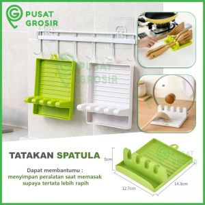 Tatakan Spatula Serbaguna: Penyangga Alat Memasak & Holder Peralatan Dapur Aman