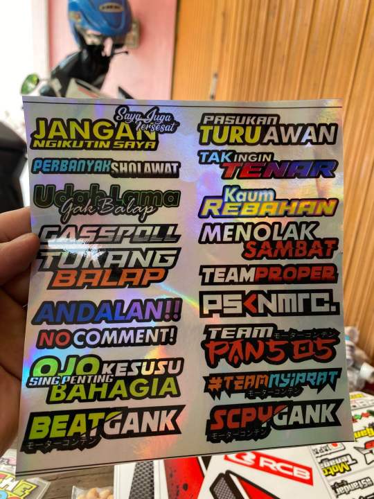 STICKER PACK KATA KATA VIRAL / STICKER KATA KATA TERBARU / STICKER HELM ...