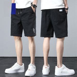 ROMON | Loose Fit Summer Thin Mens Shorts Casual Beach Workwear Five-Quarter Length Straight Leg Sport Running Youthful Energy Style