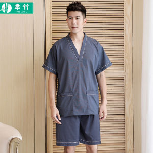 Trang Phục Xông Hơi Cho Nam Áo Tắm Mẫu Nữ Cặp Đôi Trị Liệu Móng Chân Vải Gai Áo Ngủ Mát Xa Gia Dụng Không Đủ Mức Chiết Cỡ Lớn Tắm Suối Nước Nóng