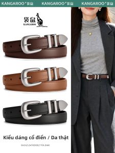 Kangaroo | New Fashionable Leather Womens Belt Brown