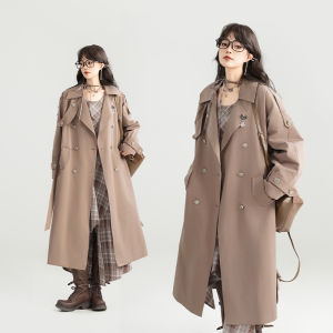 KEIKO | Korean Style Double Breasted Belted Trench Coat