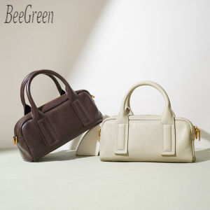 BeeGreen Women Genuine Leather Square Bag Elegant Handbag Daily Commuter Shoulder Bag
