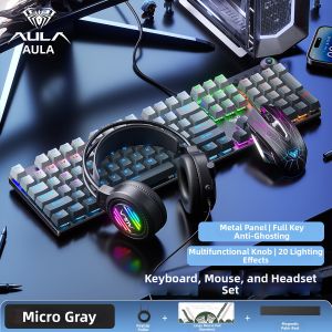 AULA | Gaming Mechanical Keyboard and Mouse Set 108 Keys