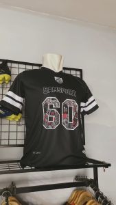 Jersey Kaos Pria Wanita NFL Streetwear Black Gratis Pasang Nama Dan Nomor Dryfit Fullprinting SSBW73