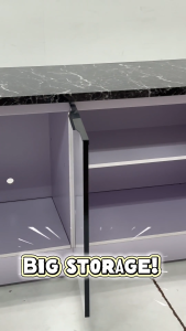 [SIAP PASANG] Como Home 3 Door Kitchen Cabinet with Drawer | Solid Surface Top with Gloss Protective Lamination