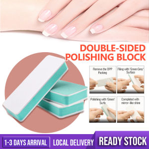 Double-sided Nail File Buffer Polishing Block Sanding Nail Art Manicure Sponge Edge Grinding Setback Manicure Tool Pengilat Kuku