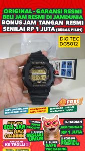 DIGITEC ORIGINAL - DIGITEC DG-5012 THKN DG 5012 DIGITEC 5012 DG5012THKN - Men TR - Resin - Hitam - Diameter 55 CM - Jamdunia / Jam dunia JD18 Jam Tangan Pria Cowok Anti Air Digital Analog  DEL01