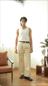 Quần kaki ống rộng nam JBAGY dáng suông đứng cách điệu xếp ly cao cấp - JD0101