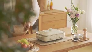 Olayks Multifunction Electric Detachable Cooker Non-Stick Double Side Frying Pan Dual Side Steamboat Hot Pot 3.5L/4L 多功能电煮锅 双边煎炒锅 鸳鸯火锅 1Year Warranty