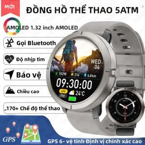 Đồng Hồ Thông Minh GPS Dành Cho Nữ Màn Hình AMOLED 1.32 Chống Nước 5ATM Theo Dõi Sức Khỏe Cuộc Gọi Bluetooth Pin 360mAh Hơn 170 Chế Độ Thể Thao La Bàn