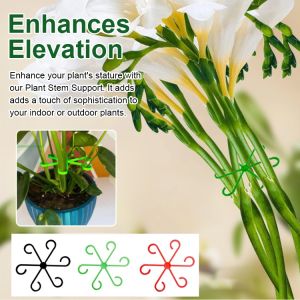 Plant Climbing Flower Stem Folding Clamp Plastic Support Orchid Stem Clip for Vine Tied Bundle Branch Clamping Garden Tool