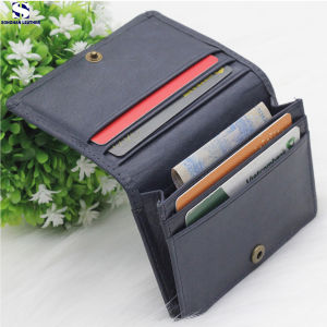 [FREESHIPMAX] Card Holder Ví đựng thẻ nam nữ da bò thật cao cấp nhỏ gọn bóp da gập đôi Nút Bấm nhiều ngăn thời trang Songhan Leather Songhan Leather