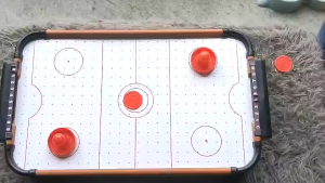 Mini Tabletop Air Hockey Game with Fan Score Counter 2 Pushers 2 Pucks Indoor Toy Game