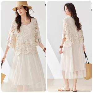 42880 Gardenia Crochet Top Blouse Lace Rajut Bunga