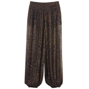 HXAO 2025 Womens Pants Animal Print Wide Pants Autumn Ladies Vintage Baggy Lantern Trousers Y2K Pleated Oversize Wide Leg Pants