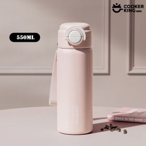 COOKER KING | COOKER KING 550ML Double Drink Thermos Cup 316/304 Stainless Steel+PP Large Capacity Portable Straw Cup Waterbottle Camping Use