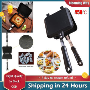 Hot Sales Sandwich Baking Pan Nonstick Foldable Grill Frying Pan Detachable Iron Grilled Rapid Heating Household Kitchen Accessories Nonstick Aluminum Flip Pan