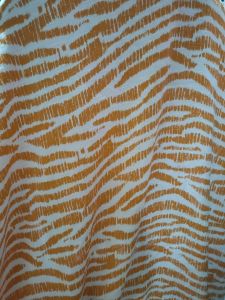 White Orange Crumple fabric sold per yard