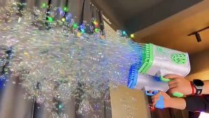 60-Hole Bubble Gun Battery Operated Electric Rocket Launcher Wedding Bubble Machine