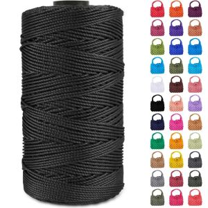 1Pcs 200m Crochet Yarn DIY Craft Thread Ice Silk Art Yarn Cord Polypropylene Yarn for Hat Doll Sewing Bags Crocheting Christmas