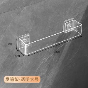 Giá Để Kẹp Tóc Trong Nhà Tắm Trong Suốt Treo Tường Không Cần Khoan Giá Để Đồ Dùng Cá Nhân Kiểu Scandinavia Màu Trơn Acrylic