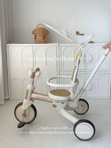 Xe đẩy 3 bánh trẻ em Lecoco 7in1 gấp gọn kiêm xe đạp xe chòi chân dành cho bé từ 6 tháng 5 tuổi tải trọng đến 40KG