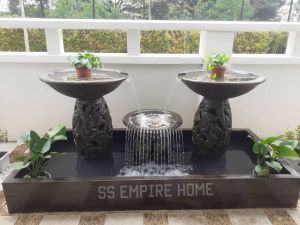 S34 Brown 8x3.5 Feng Shui Water Pond Fountain Kolam Air Sandstone Garden Water Feature Balinese 风水流水喷泉瀑布池 Fish Waterfall