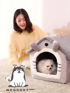 Kennel Four Seasons Universal Dog House Closed Small Dog Detachable Washable Dog House Winter Warm Cat House Pet Supplies