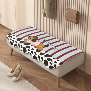 กันลื่น ระบายอากาศได้ดี สไตล์การ์ตูน ไม่สมมาตร เบาะรองรับเก้าอี้แบบพิเศษสำหรับประตูบ้านทุกฤดูกาล