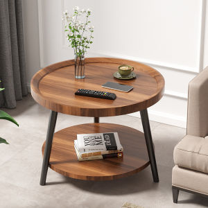 DANBIYIN | Nordic Minimalist Coffee Table Small Round Dual-Level