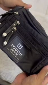 กระเป๋าคาดเอว รุ่น T7021 งานคุณภาพจาก TOUGH Warrior วัสดุผ้าไนล่อน สีดำ ขนาด 25 x 15 x 24 cm. สินค้าในไทยพร้อมส่ง