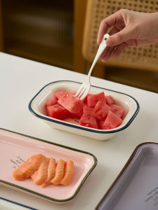 Bát Sứ Hình Chữ Nhật Sâu Đựng Kẹo Sang Trọng Bát Đựng Trái Cây Bánh Bát Tráng Men Đẹp Dùng Trong Gia Đình Bát Tráng Men Đơn Giản Hiện Đại