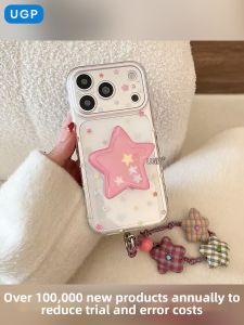 UGP | Clear with Pink Stand Elegant Unique Protective Case Anti-Fall