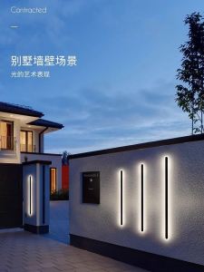 Outdoor Wall Lamp Normcore Led Linear Strip Lamp House Courtyard Door Waterproof Wall Lamp Corridor One-Shaped Lamp