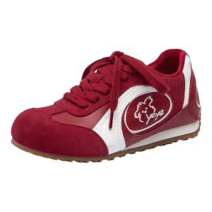 Josiny | Red Vintage Leisure Sneakers