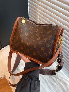 Fashionable Large Capacity Womens Underarm Bag 2025 New Style Casual Single Shoulder Crossbody Bag Elegant British Style PU Leather