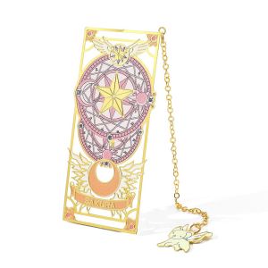 Bandai | Cardcaptor Sakura Anime Cartoon Japanese Manga Sakura Metal Hollow Bookmark Study Stationery Souvenir Cute Gift Collectible