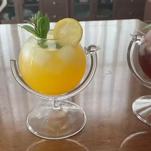 แก้วค็อกเทลสไตล์รูปทรงกลม 330ML พร้อมขาตั้งรูปพระจันทร์ สำหรับงานแต่งงาน