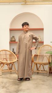 Gamis Anak Laki Laki 9-16 Tahun Kancing Import Jubah Motif Harmain Fadlan Series Assuffah